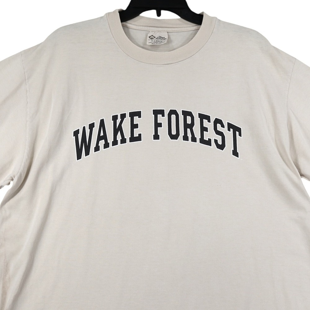 Vintage 90s Wake Forest University Cotton Exchange T-Shirt Mens XL Made in USA